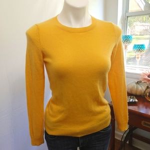 Talbots Pure Cashmere Yellow Sweater sz Small Petite
